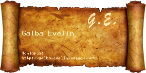 Galba Evelin névjegykártya